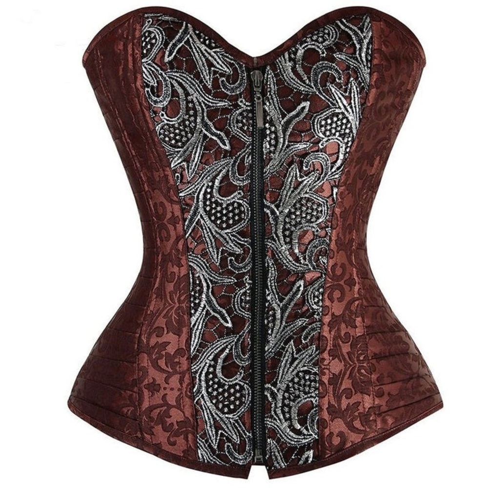 Corset Drag‎ Spartacus
Brown Jacquard Embroidered Corset